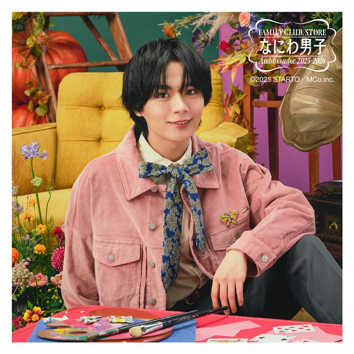 【No.SQ25-123】FAMILY CLUB.STORE 大使 2025-2026 浪花男子 方形照片 Classic