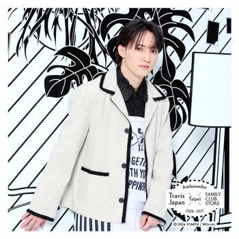 【No.SQ26-085】FAMILY CLUB.STORE Ambassador 2026-2027 Travis Japan 方形照片 Monochrome TAIPEI