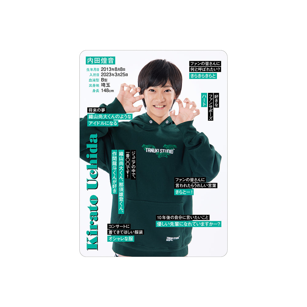 内田煌音 個人資料小卡2026