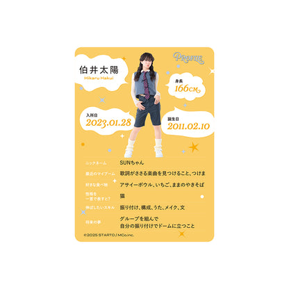 個人資料卡 伯井太陽ver.